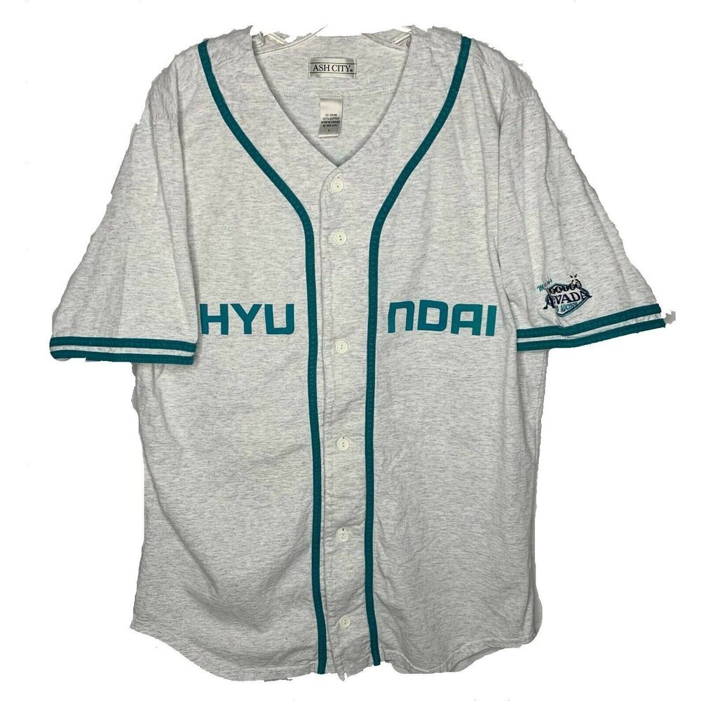 Vintage Hyundai baseball jersey 100% cotton shirt Ash City Tee Large